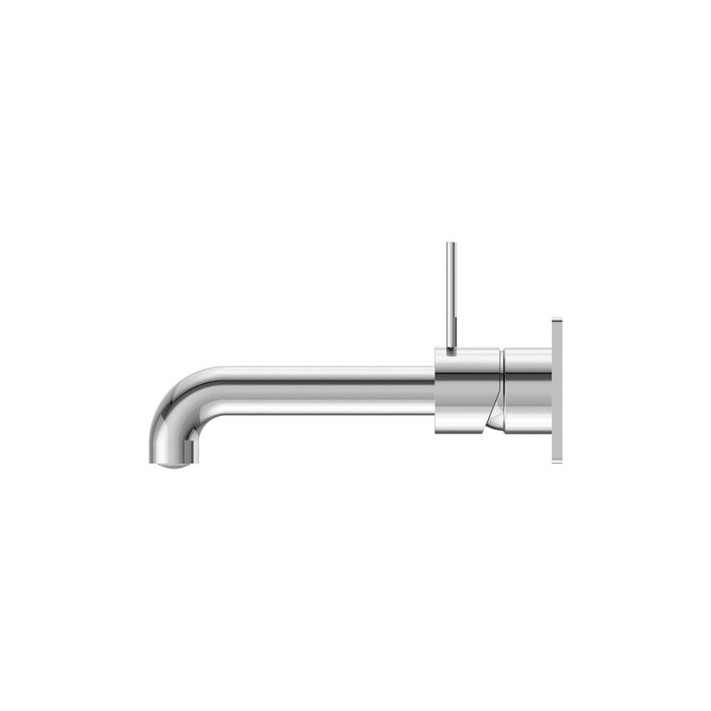 Nero Mecca Wall Basin/Bath Mixer Handle Up 120mm - Chrome