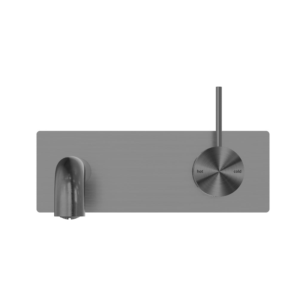 Nero Mecca Wall Basin/Bath Mixer Handle Up 120mm - Gun Metal - NR221910b120GM