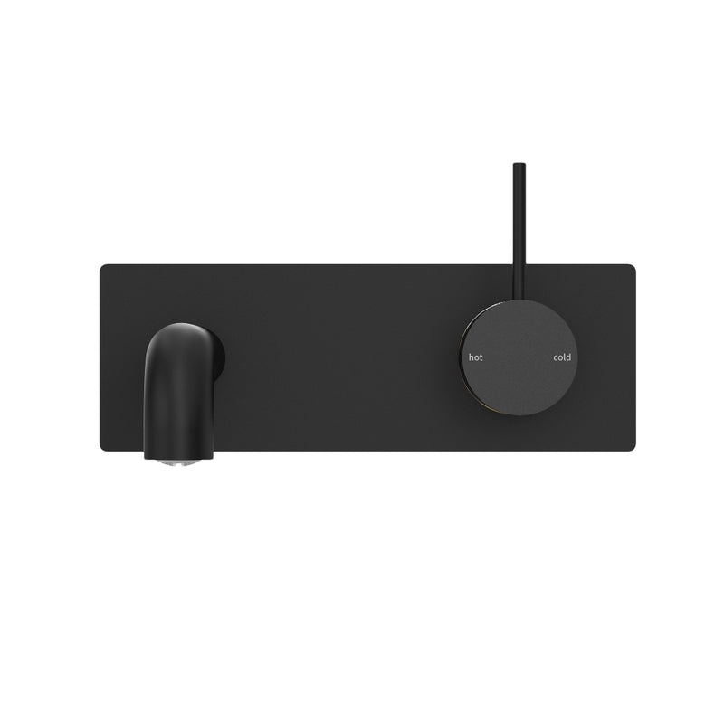 Nero Mecca Wall Basin/Bath Mixer Handle Up 120mm - Matte Black