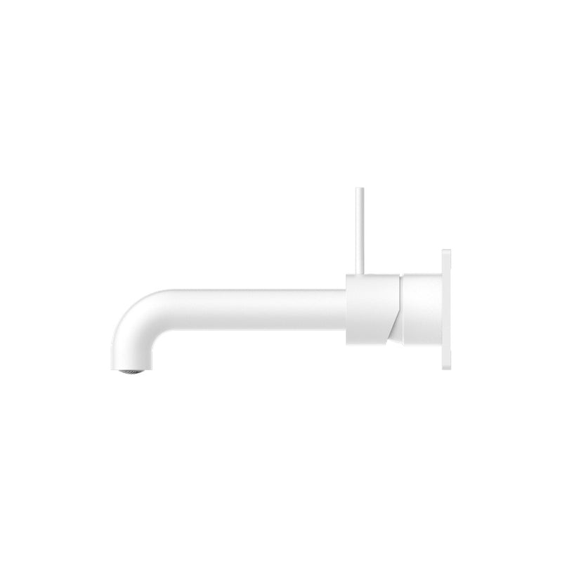 Nero Mecca Wall Basin/Bath Mixer Handle Up 120mm - Matte White