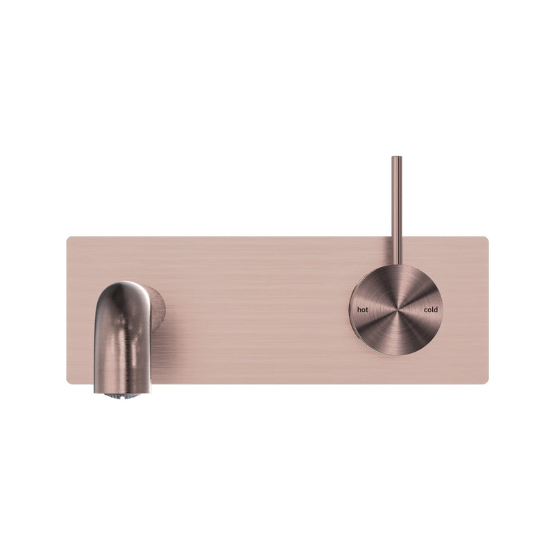 Nero Mecca Wall Basin/Bath Mixer Handle Up 260mm - Brushed Bronze