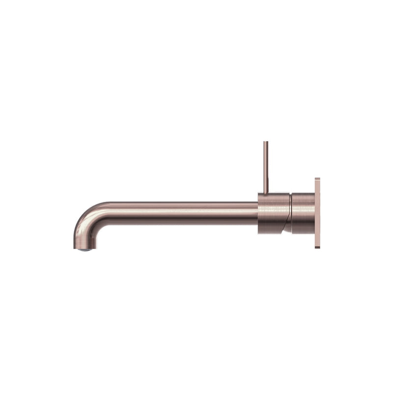 Nero Mecca Wall Basin/Bath Mixer Handle Up 260mm - Brushed Bronze