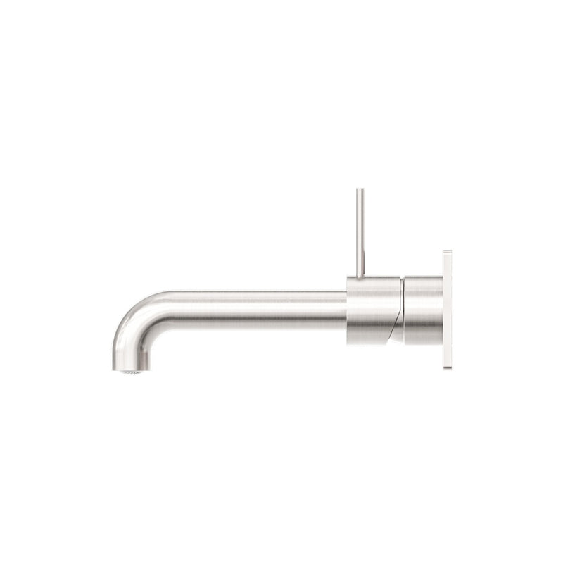 Nero Mecca Wall Basin/Bath Mixer Handle Up 260mm - Brushed Nickel