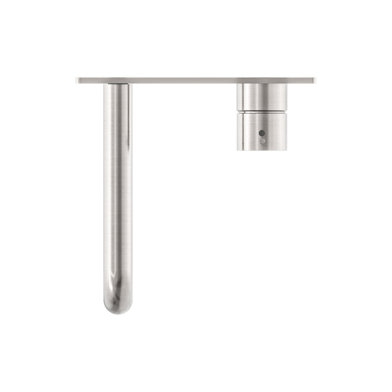 Nero Mecca Wall Basin/Bath Mixer Handle Up 260mm - Brushed Nickel