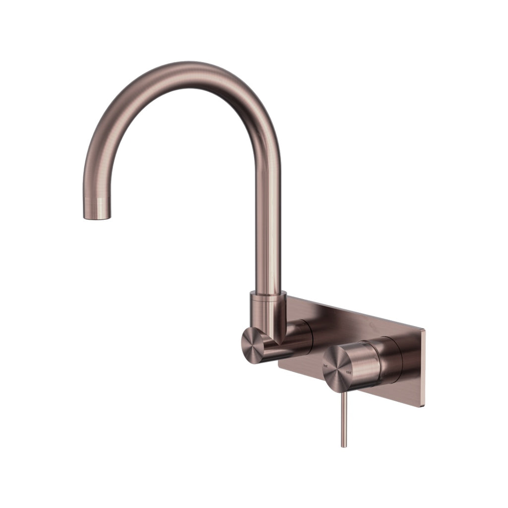 Nero Mecca Wall Basin/Bath Mixer Swivel Spout - Brushed Bronze - NR221910qBZ