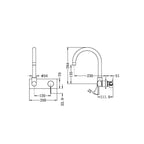 Nero Mecca Wall Basin/Bath Mixer Swivel Spout - Brushed Bronze - NR221910qBZ