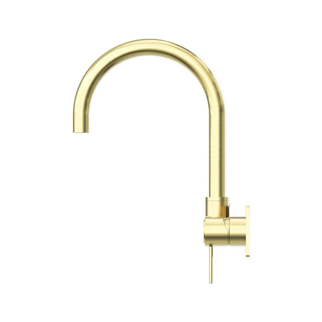 Nero Mecca Wall Basin/Bath Mixer Swivel Spout - Brushed Gold - NR221910qBG