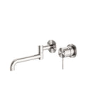 Nero Mecca Wall Basin/Bath Mixer Swivel Spout 225mm - Brushed Nickel - NR221910RBN