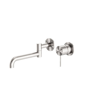 Nero Mecca Wall Basin/Bath Mixer Swivel Spout 225mm - Brushed Nickel - NR221910RBN