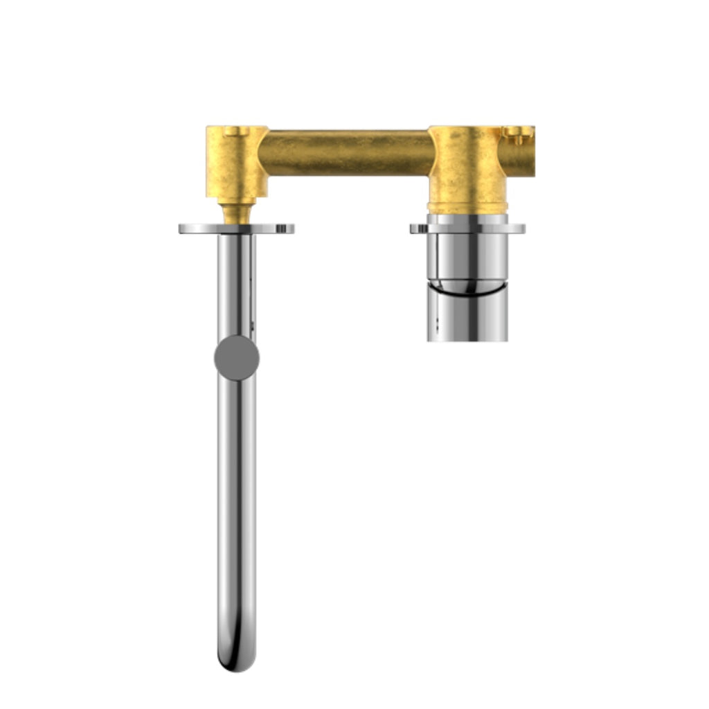 Nero Mecca Wall Basin/Bath Mixer Swivel Spout 225mm - Chrome - NR221910RCH