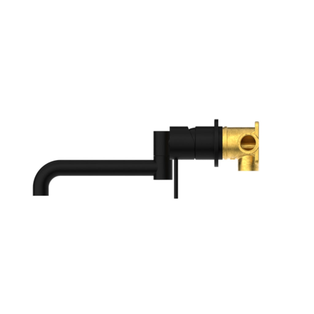 Nero Mecca Wall Basin/Bath Mixer Swivel Spout 225mm - Matte Black - NR221910RMB