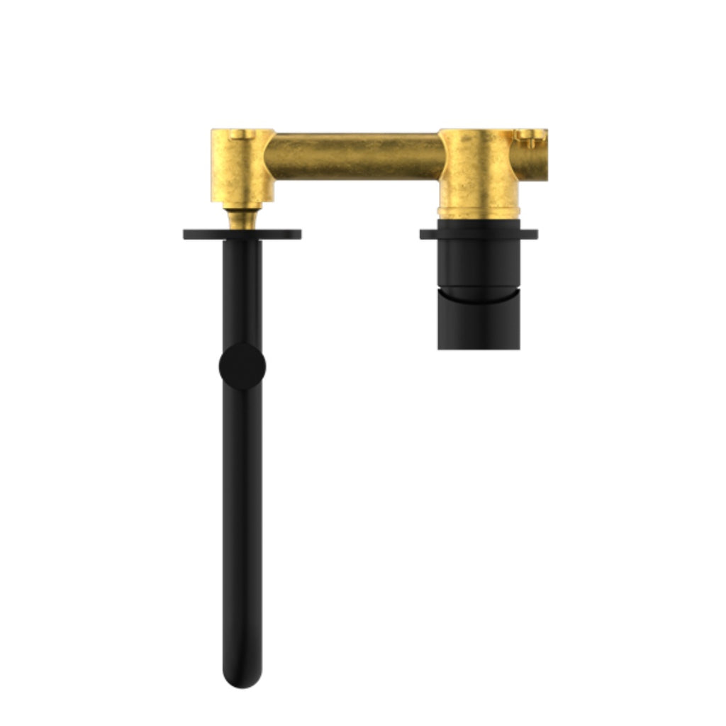 Nero Mecca Wall Basin/Bath Mixer Swivel Spout 225mm - Matte Black - NR221910RMB