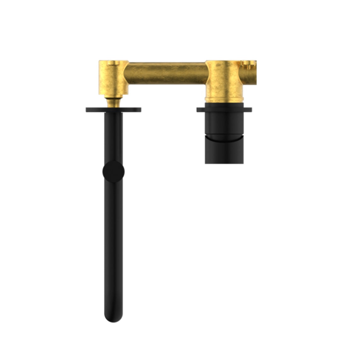 Nero Mecca Wall Basin/Bath Mixer Swivel Spout 225mm - Matte Black - NR221910RMB