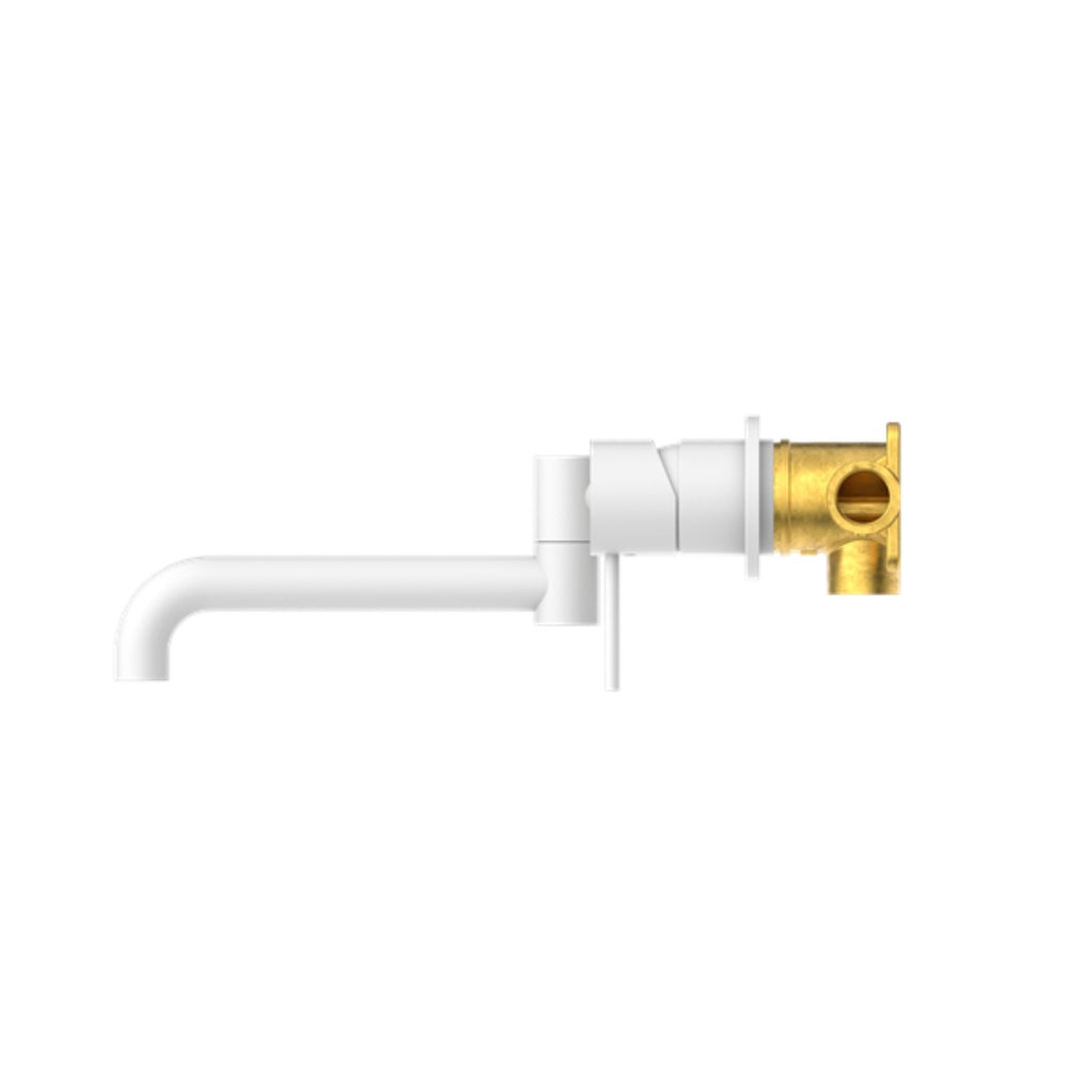 Nero Mecca Wall Basin/Bath Mixer Swivel Spout 225mm - Matte White - NR221910RMW