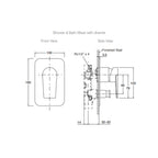 Kohler Taut Shower/Bath Mixer with Diverter - Chrome 27915A-CP