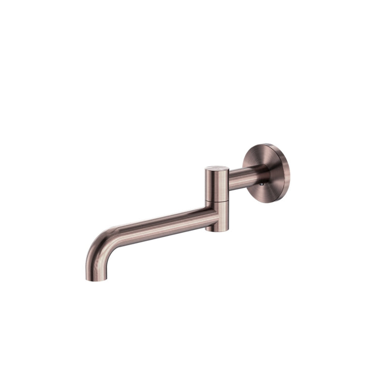 Nero Mecca Wall Mounted Swivel Basin/Bath Spout Only 225mm - Brushed Bronze