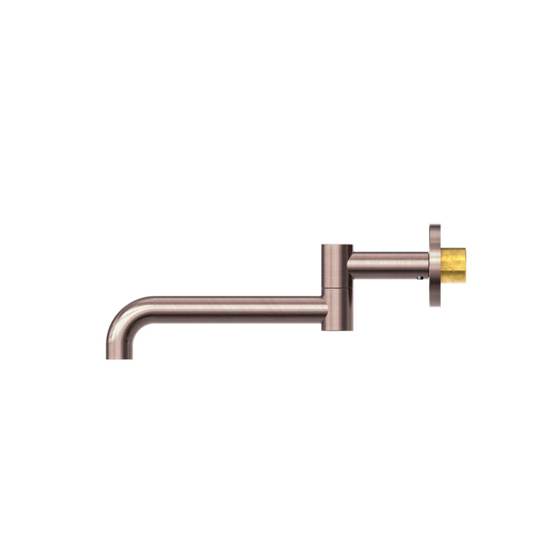 Nero Mecca Wall Mounted Swivel Basin/Bath Spout Only 225mm - Brushed Bronze