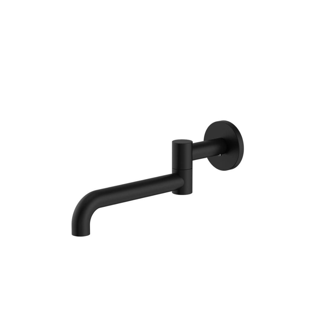 Nero Mecca Wall Mounted Swivel Basin/Bath Spout Only 225mm - Matte Black - NR221903gMB