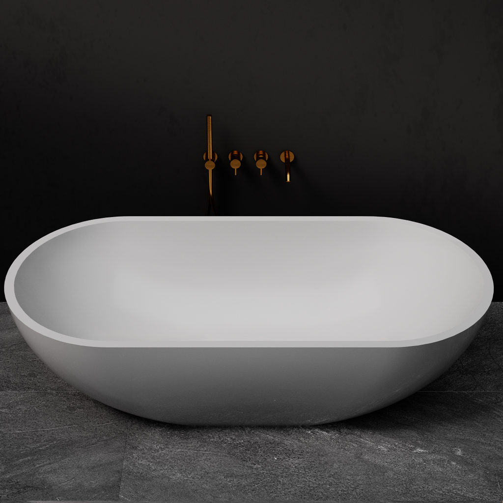 Pietra Bianca Bella 1500mm Freestanding Bath - White Matte - PB4021-15-WM