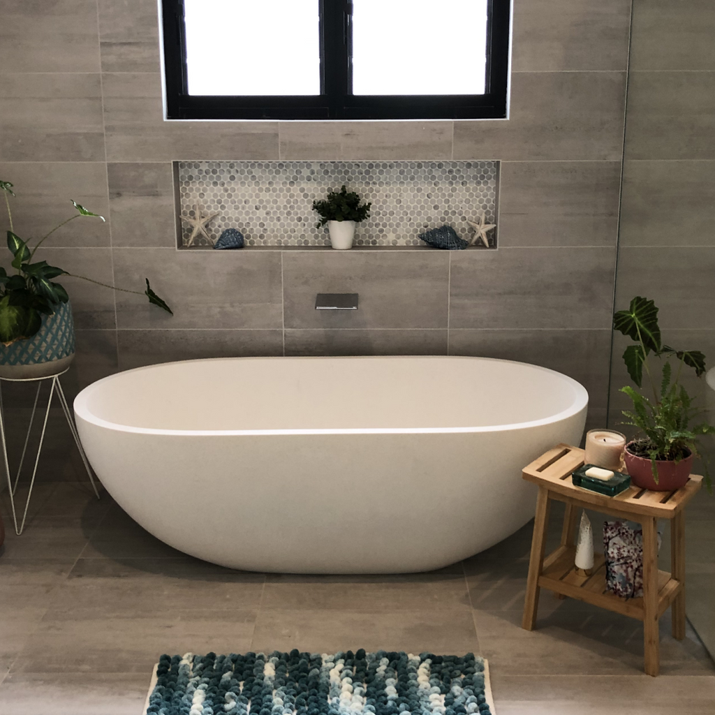 Pietra Bianca Bella 1500mm Freestanding Bath - White Matte - PB4021-15-WM