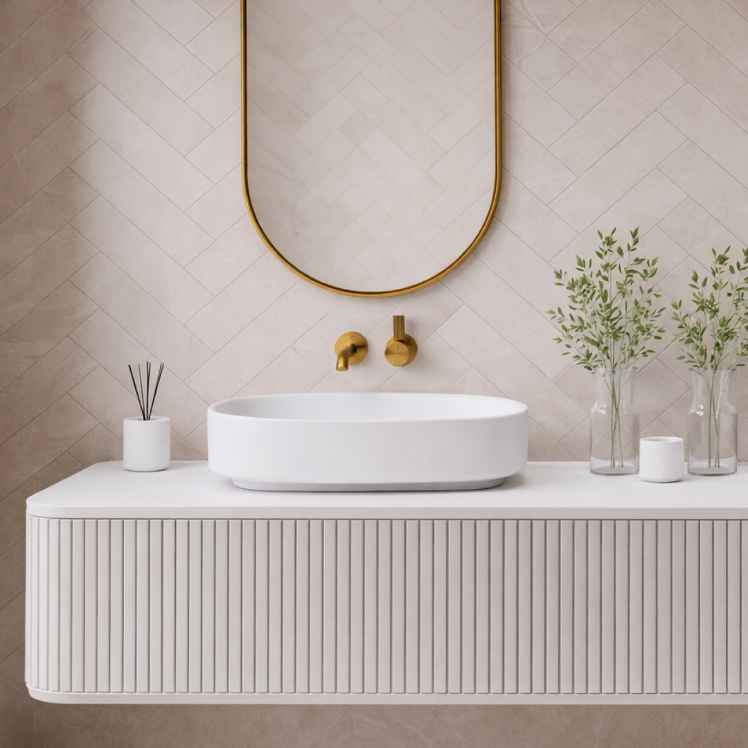 Pietra Bianca Bianca Above Counter Basin - White Matte - PB3010-WM