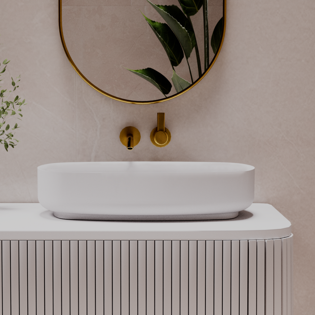 Pietra Bianca Bianca Above Counter Basin - White Matte - PB3010-WM