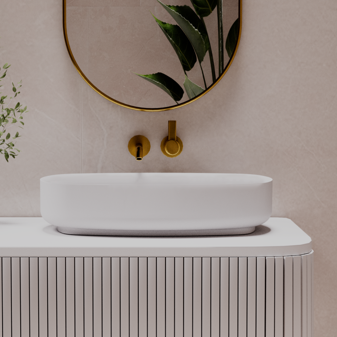 Pietra Bianca Bianca Above Counter Basin - White Matte - PB3010-WM