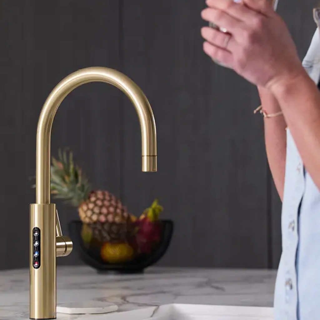Billi Home Filtered, Boiling, Chilled Gooseneck Multifunction Tap - Urban Brass 915000GUB