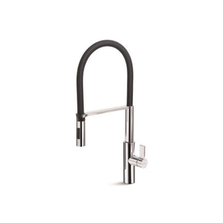 Parisi Newform Libera Kitchen Mixer with Black Spring Spray - Chrome/Black - 63930Q.05.007