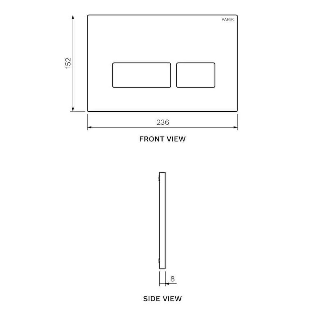 Parisi Blade Push Panel - Brushed Brass - PA230.46