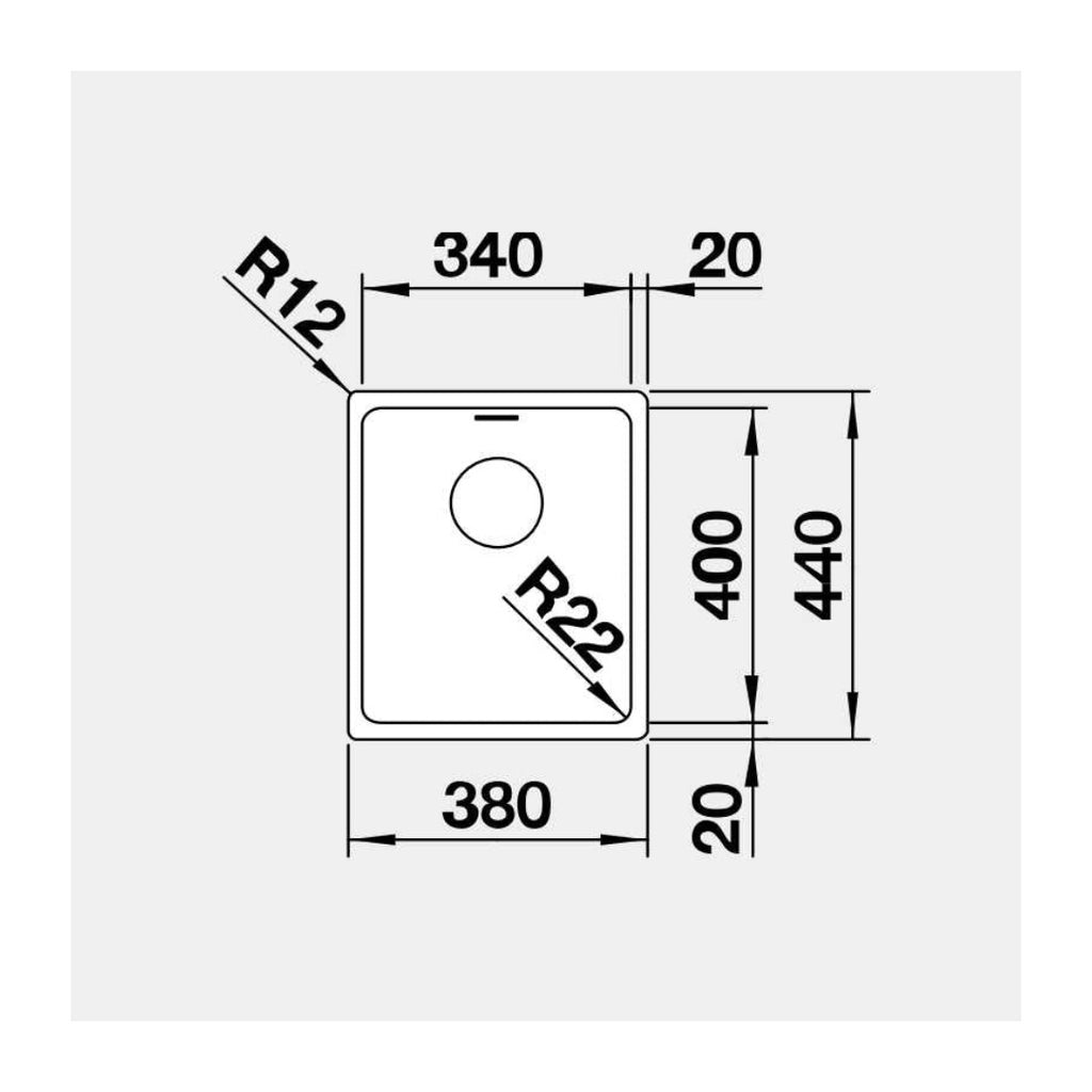 Blanco Andano 340U Single Bowl Undermount Sink - 526893