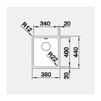 Blanco Andano 340U Single Bowl Undermount Sink - 526893