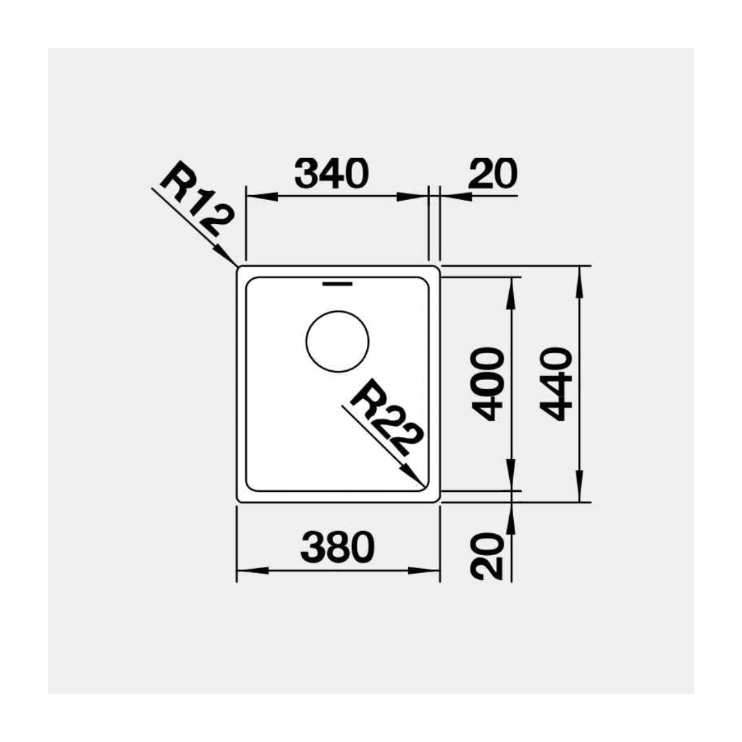 Blanco Andano 340U Single Bowl Undermount Sink - 526893