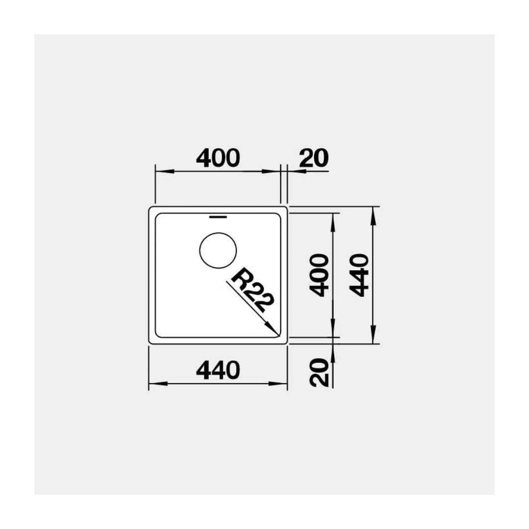 Blanco Andano 400U Undermount Sink ANDANO400UK5 - 526896