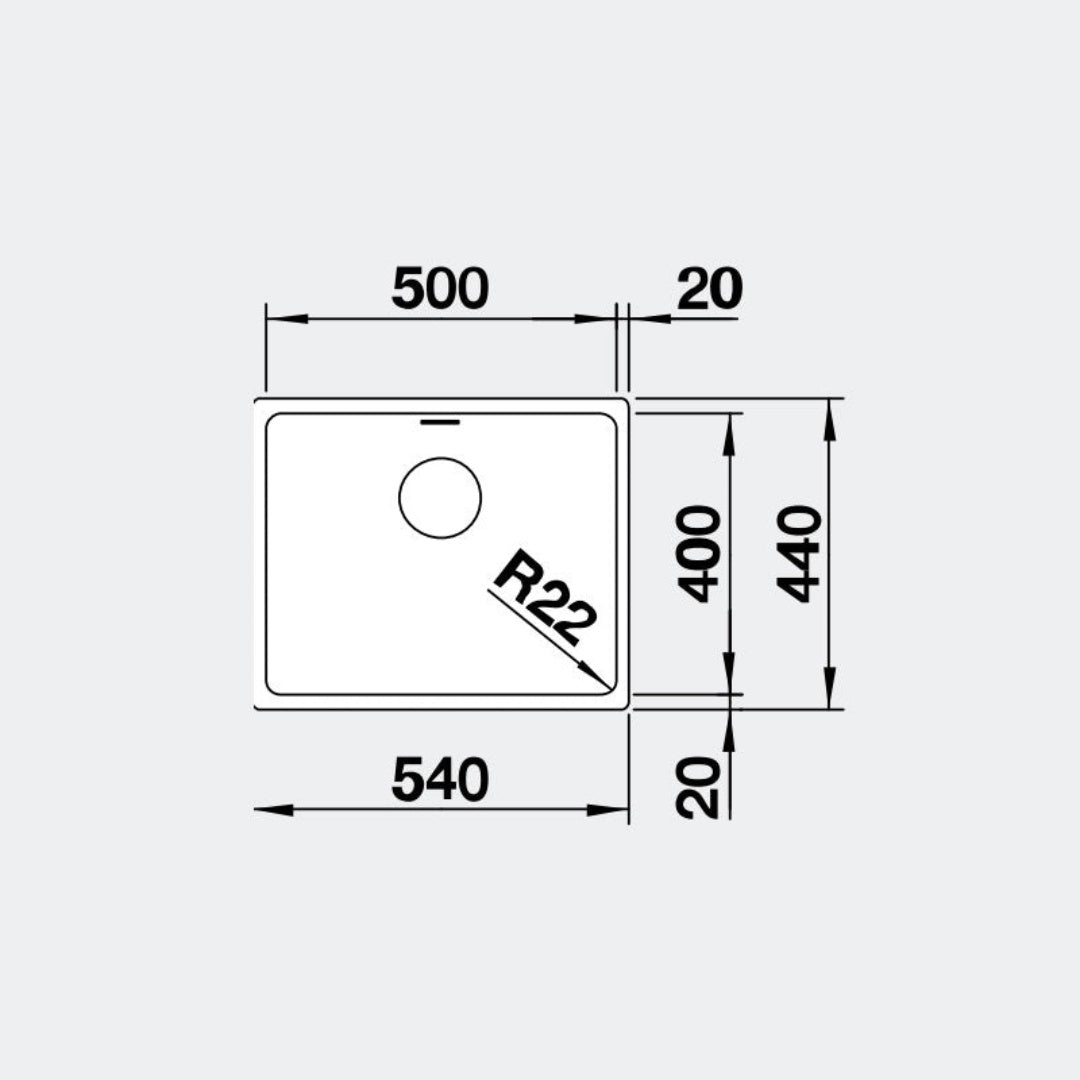 Blanco Andano 500U Undermount Sink ANDANO500UK5 - 526898