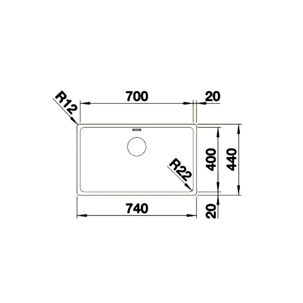 Blanco Andano 700U Undermount Sink ANDANO700UK5 - 526900