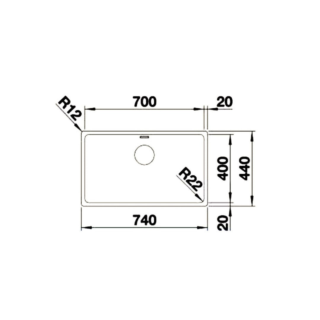 Blanco Andano 700 Inset Sink ANDANO700IFNK5 - 526899