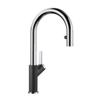 Blanco Carena Gooseneck Pull out Mixer CARENASA - Chrome & Anthracite - 525091