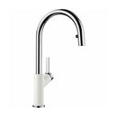 Blanco Carena Gooseneck Pull out Mixer CARENASW - Chrome & White - 525090
