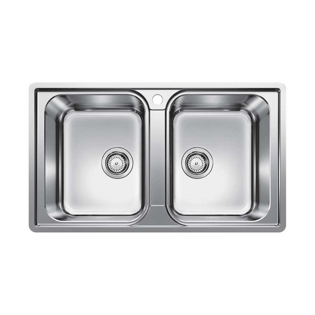 Blanco Lemis Double Bowl Inset-Flushmount Sink 860 x 500 LEMIS8IFK5 - 526991