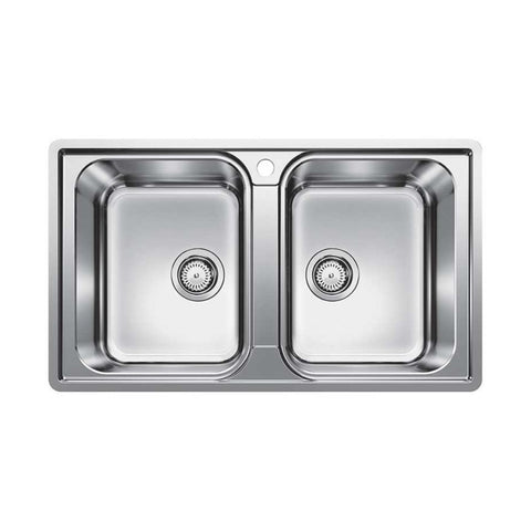 Blanco Lemis Double Bowl Inset-Flushmount Sink 860 x 500 LEMIS8IFK5 - 526991