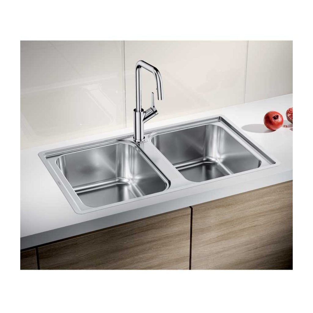 Blanco Lemis Double Bowl Inset-Flushmount Sink 860 x 500 LEMIS8IFK5 - 526991