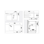 Blanco Lemis Single Bowl with Drainer 1 Tap Hole - Left LEMISXL6SLIFK5 - 526995