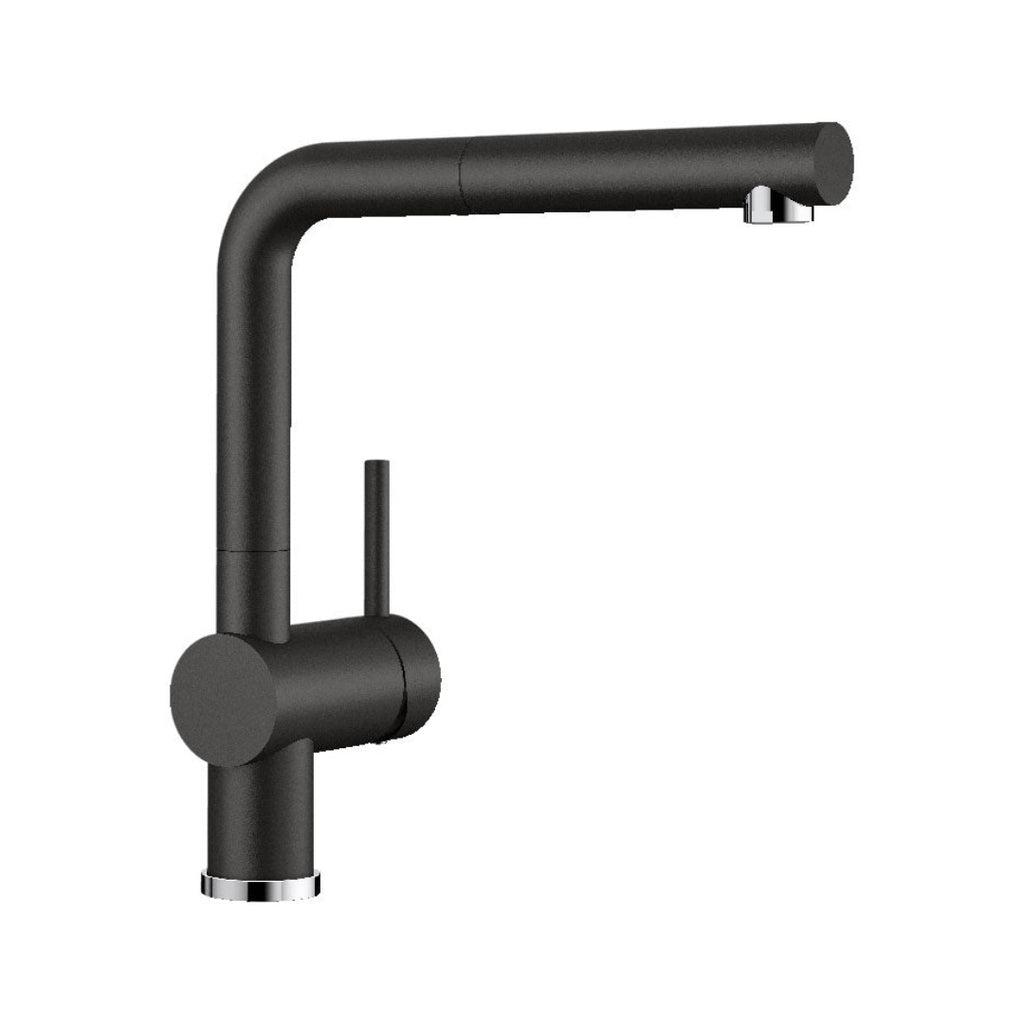 Blanco Linuss Sink Mixer Tap with Pull Out Spray - Black - 526150