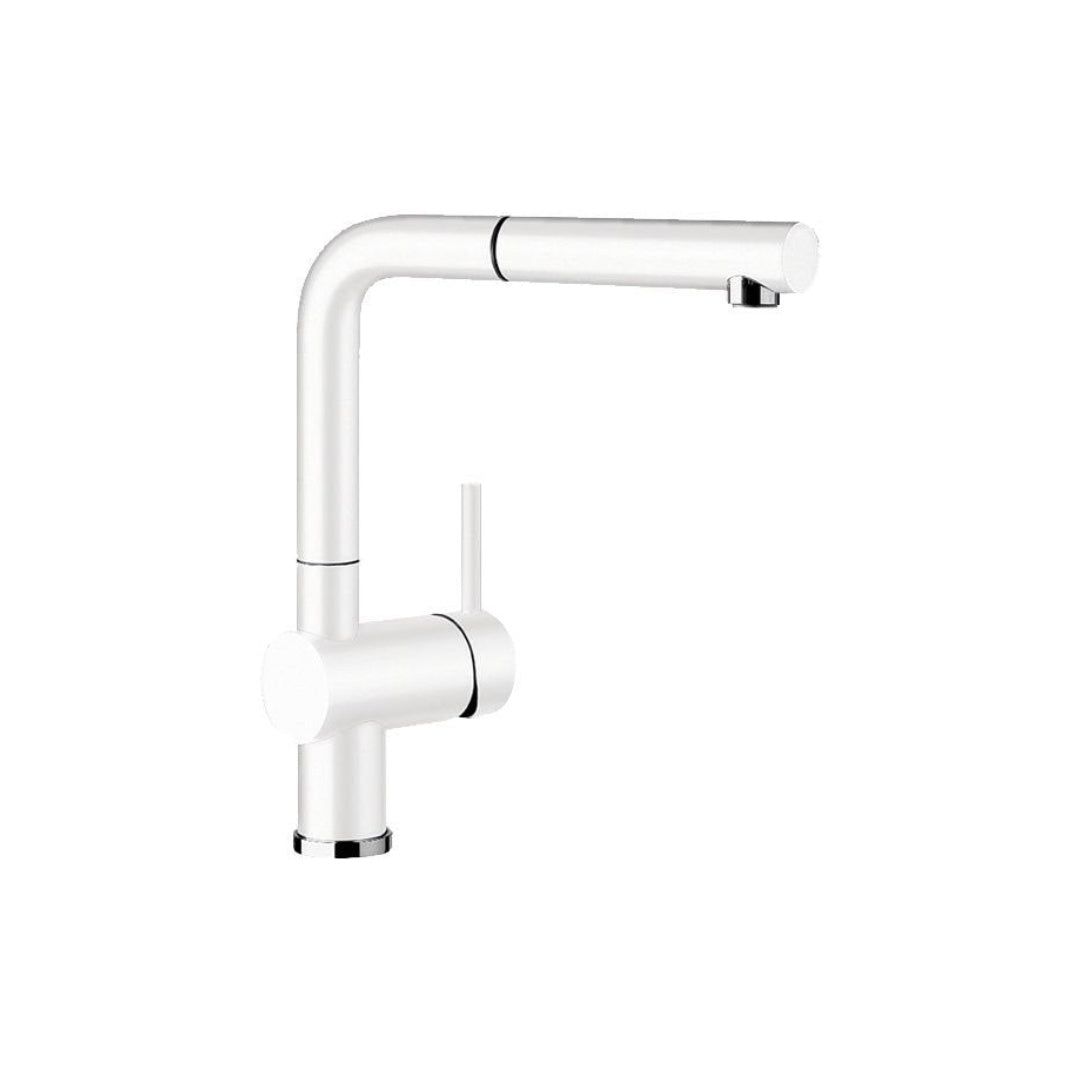 Blanco Linuss Sink Mixer Tap with Pull Out Spray - White - 519369