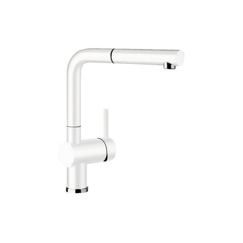 Blanco Linuss Sink Mixer Tap with Pull Out Spray - White