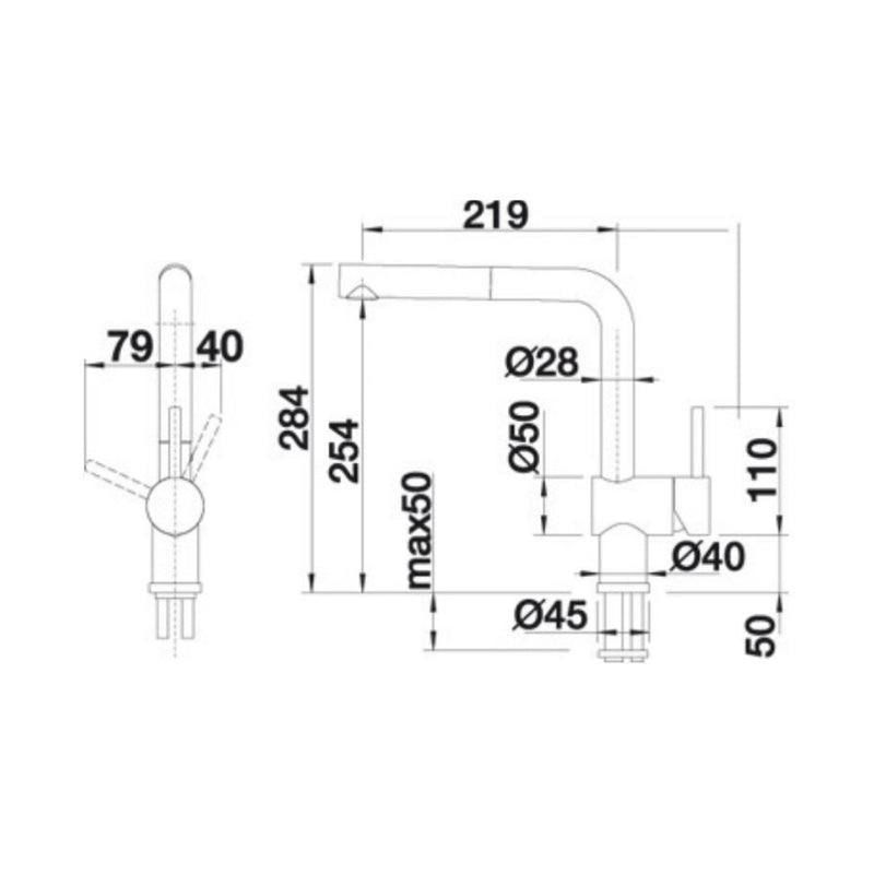 Blanco Linuss Sink Mixer Tap with Pull Out Spray - White