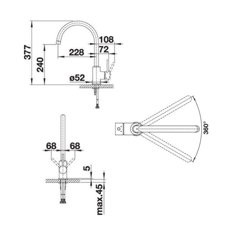 Blanco MIDA XL Sink Mixer MIDAXL - Chrome - 526133