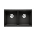 Blanco Subline 350350U Undermount Double Bowl Sink - Black SUB350350UBK5 - 526853