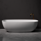 Pietra Bianca Bora 1650mm Freestanding Bath - White Matte - PBS1080-WM